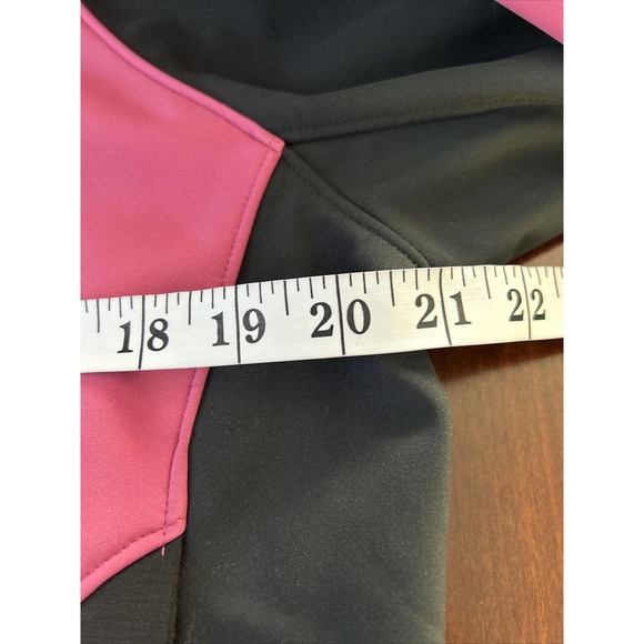 LL Bean Jacket Women L Long Sleeve Full Zip Lightweight‎ Pink Black Soft Shell - Picture 6 of 7